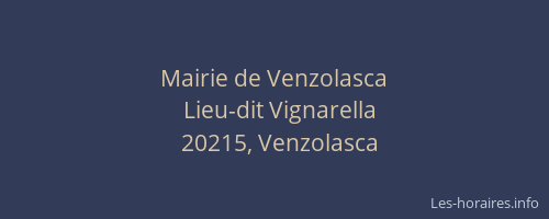 Mairie de Venzolasca