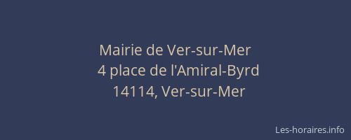 Mairie de Ver-sur-Mer