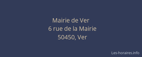 Mairie de Ver
