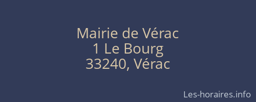 Mairie de Vérac
