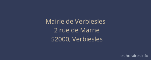 Mairie de Verbiesles