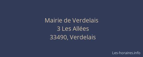 Mairie de Verdelais