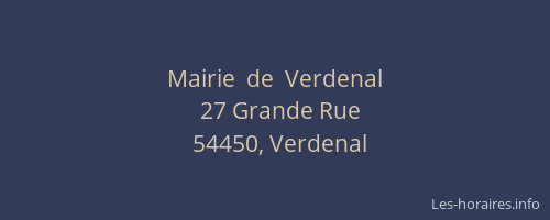 Mairie  de  Verdenal