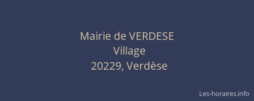 Mairie de VERDESE