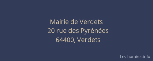 Mairie de Verdets