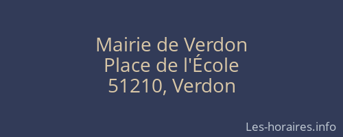 Mairie de Verdon