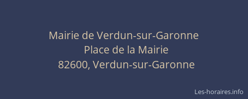 Mairie de Verdun-sur-Garonne