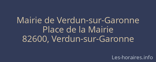 Mairie de Verdun-sur-Garonne