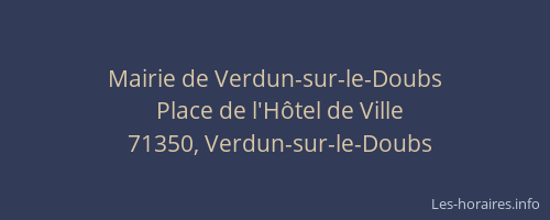 Mairie de Verdun-sur-le-Doubs