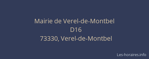 Mairie de Verel-de-Montbel