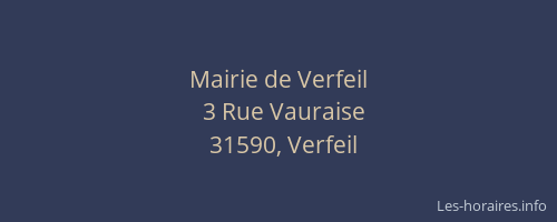 Mairie de Verfeil