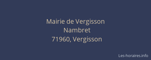 Mairie de Vergisson
