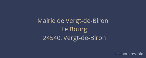 Mairie de Vergt-de-Biron