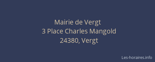 Mairie de Vergt