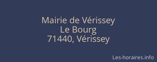 Mairie de Vérissey