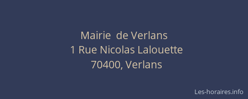 Mairie  de Verlans