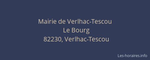 Mairie de Verlhac-Tescou