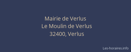 Mairie de Verlus