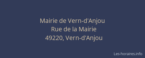 Mairie de Vern-d'Anjou