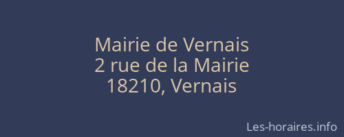 Mairie de Vernais