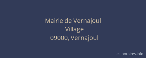 Mairie de Vernajoul