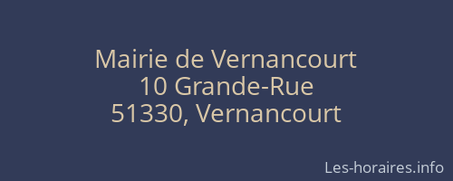 Mairie de Vernancourt
