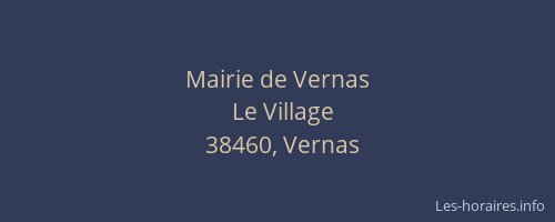 Mairie de Vernas