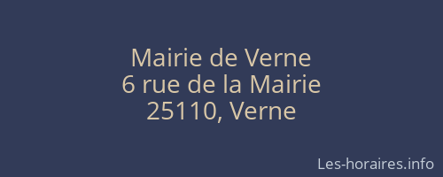 Mairie de Verne