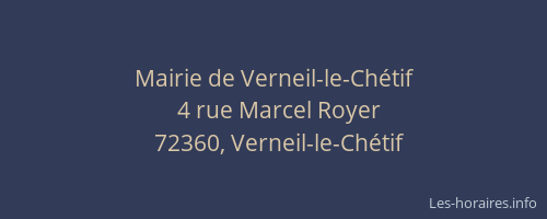 Mairie de Verneil-le-Ch&eacute;tif