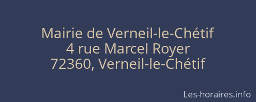 Mairie de Verneil-le-Chétif