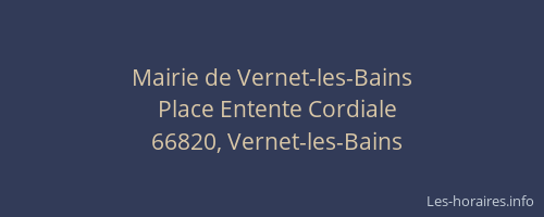 Mairie de Vernet-les-Bains