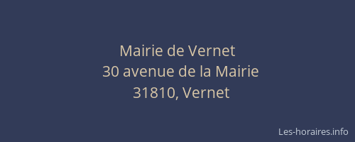 Mairie de Vernet