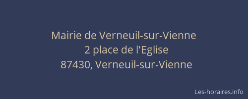 Mairie de Verneuil-sur-Vienne