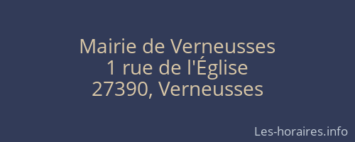 Mairie de Verneusses