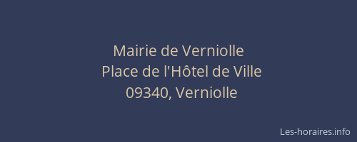 Mairie de Verniolle