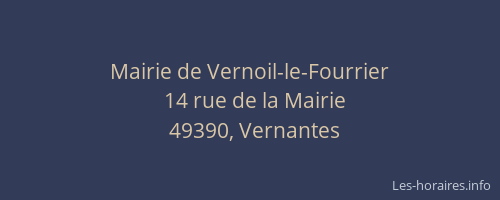 Mairie de Vernoil-le-Fourrier
