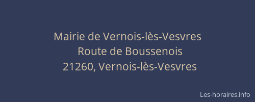 Mairie de Vernois-lès-Vesvres