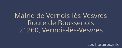 Mairie de Vernois-lès-Vesvres