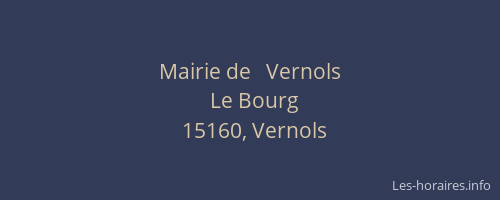 Mairie de   Vernols