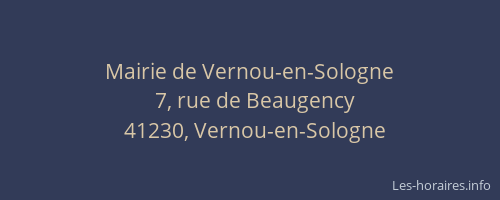 Mairie de Vernou-en-Sologne