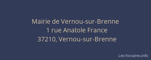 Mairie de Vernou-sur-Brenne