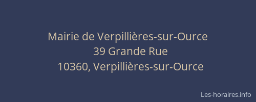 Mairie de Verpillières-sur-Ource