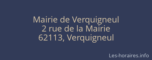 Mairie de Verquigneul