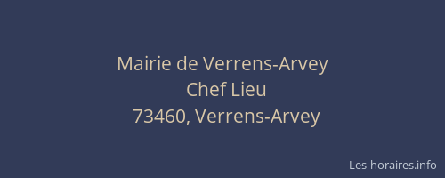 Mairie de Verrens-Arvey