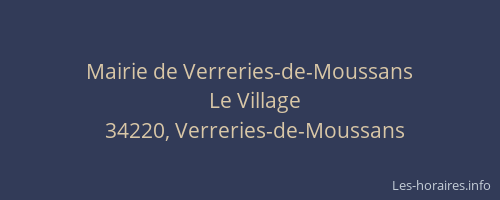 Mairie de Verreries-de-Moussans