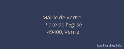 Mairie de Verrie
