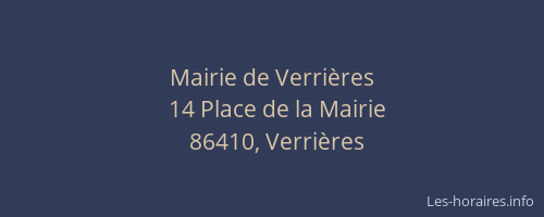 Mairie de Verri&egrave;res
