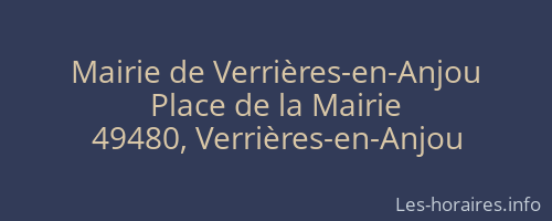 Mairie de Verrières-en-Anjou