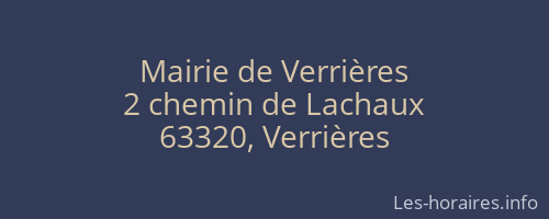 Mairie de Verrières