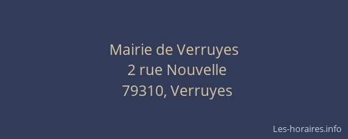 Mairie de Verruyes